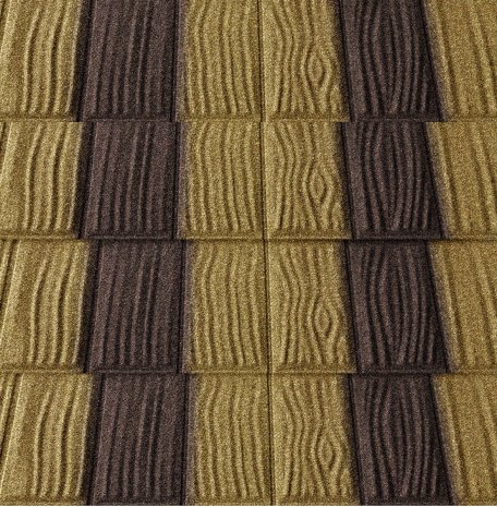 Композитная черепица гонт Metrotile iShake цедар-браун с посыпкой 1340х430 мм рис 1