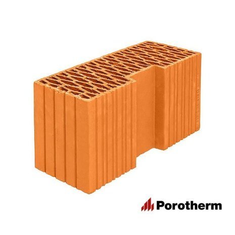 Керамический блок поризованный угловой Porotherm 44R 9,14 NF 440x185x219 М100 рис 1