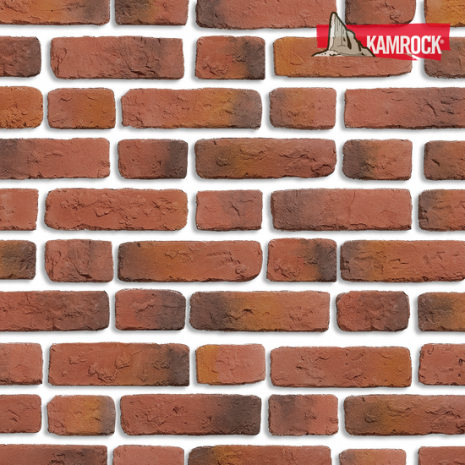 Искусственный камень тычковый Kamrock Античный кирпич 33690 красный рис 1