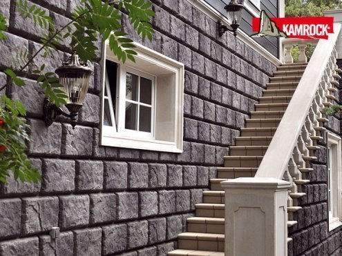 Искусственный камень плоский Kamrock Русская усадьба 03610 серый рис 6