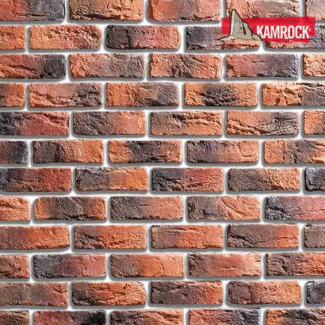 Искусственный камень тычковый Kamrock Ганзейский кирпич 35680 оранжевый рис 1