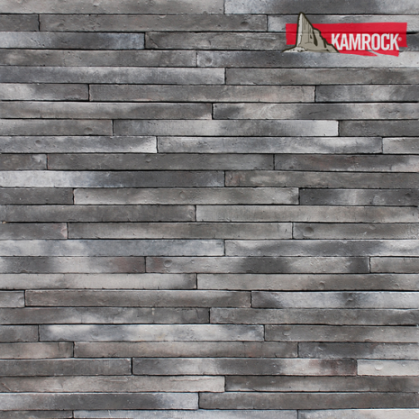 Искусственный камень плоский Kamrock Скандинавский камень 37010/низкий серый рис 1