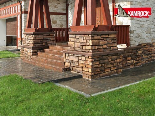 Искусственный камень угловой Kamrock Древний пласт 04872 коричневый рис 3