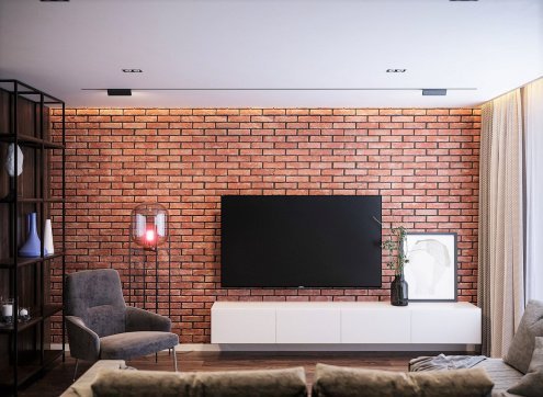 Искусственный камень плоский Eco Stone Сиэтл 17-12 красный рис 2