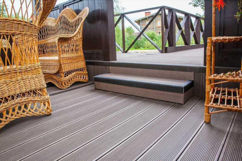 Террасная доска Terradeck Eco, односторонний профиль, шлифованная, размер: 155*28*4000мм, цвет: коричневый рис 4