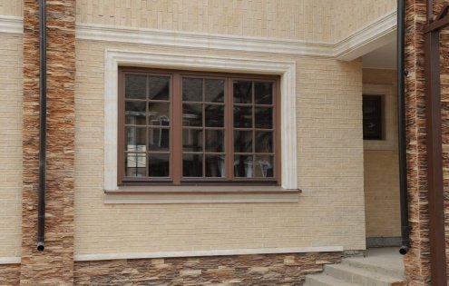 Декоративное изделие из бетона Eco Stone (Эко Стоун) цвет: 11, размер: 500х254х42мм, Карниз К-05 прямой рис 3