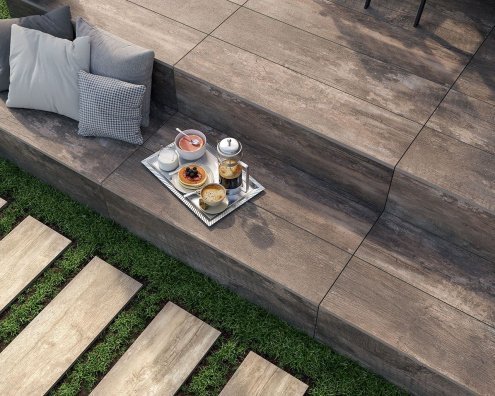 Керамогранит Paradyz Wetwood Beige структурированная 1200х300х20мм рядовая плитка - рис 3