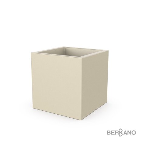 Кашпо Berkano Quarter 60 DB, тип дна: двойное, размер: 60x60x60см, цвет: Bone Brown, арт.220_051_12 рис 1