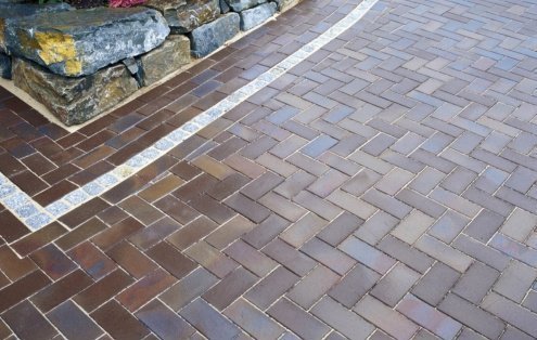 Брусчатка клинкерная Vandersanden Premium Oberlausitz Bautzen dark brown-blue multi coloured полный прокрас 200х100х45 мм рис 3