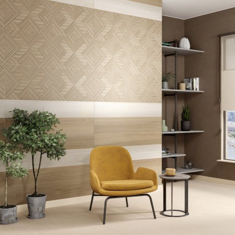 Керамическая плитка Kerama Marazzi Ламбро бежевый матовая 1200х400х10мм рядовая плитка 14032R рис 3