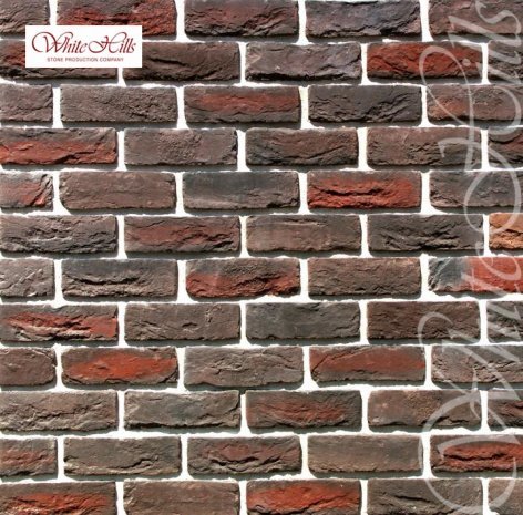 Искусственный камень плоский White Hills Бремен Брик 306-40 черный рис 1