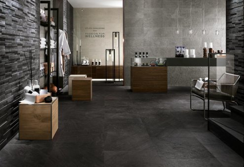 Керамогранит Italon MATERIA Titanio cerato/rettificato 1200х600х10мм рядовая плитка 610015000323 рис 2