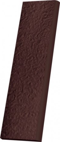 Клинкерная плитка Paradyz Natural цвет: Brown Duro, поверхность: Структурная размер:  81х300х11мм цоколь прямой рис 1