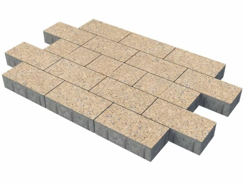 Тротуарная плитка Фабрика Готика Granite Картано Finerro павловское частичный прокрас 300х150х60 мм рис 2