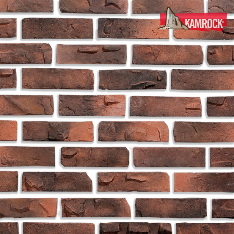 Искусственный камень угловой Kamrock Клинкерный кирпич 34012 красный рис 1