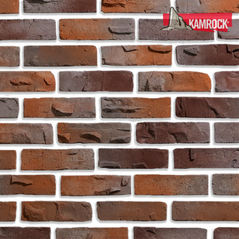 Искусственный камень угловой Kamrock Клинкерный кирпич 34572 красный рис 1