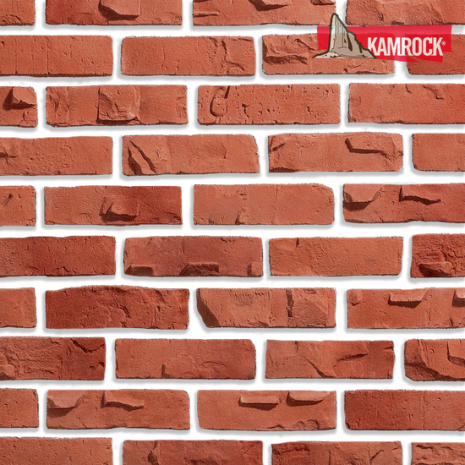 Искусственный камень угловой Kamrock Клинкерный кирпич 34592 красный рис 1