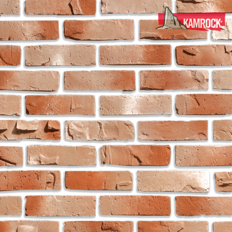 Искусственный камень ложковый Kamrock Клинкерный кирпич 34670 красный рис 1