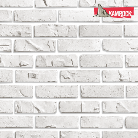 Искусственный камень ложковый Kamrock Клинкерный кирпич 34020 белый рис 1