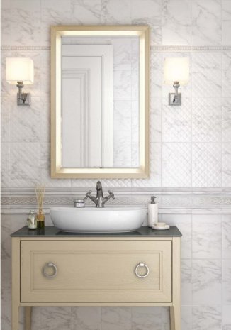 Керамическая плитка Kerama Marazzi Брера белый матовая 200х50х19мм бордюр Багет BLB041 рис 2