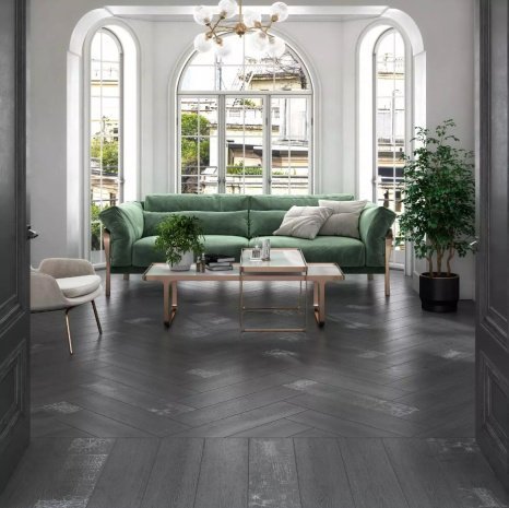 Керамогранит Kerama Marazzi Абете черный обрезной матовая 800х200х11мм рядовая плитка DD700900R рис 2