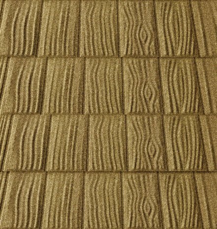 Композитная черепица гонт Metrotile iShake охра с посыпкой 1340х430 мм рис 1